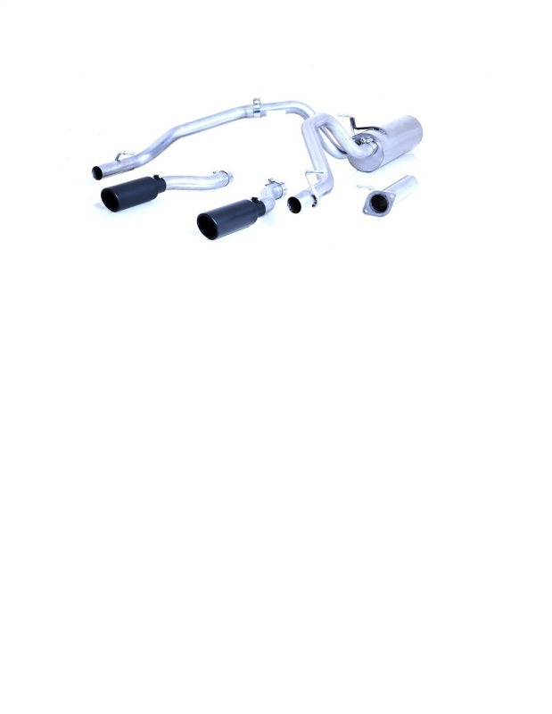 Gibson 25+ Dodge Ram 3.6L Crew Cab Short Bed Cat-Back Dual Sport Exhaust - Black Ceramic Tips Catback Gibson