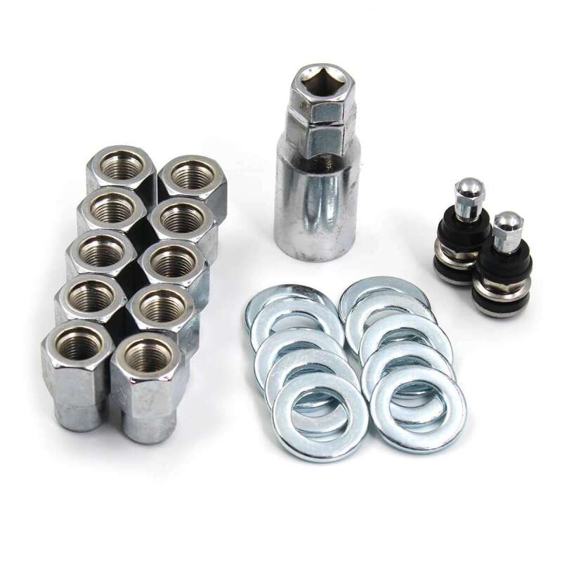 Race Star Pro Forged Open End Deluxe Lug Kit 12mm x 1.5mm Open .50in. Shank 13/16in Head - Set of 10 Lug Nuts Race Star