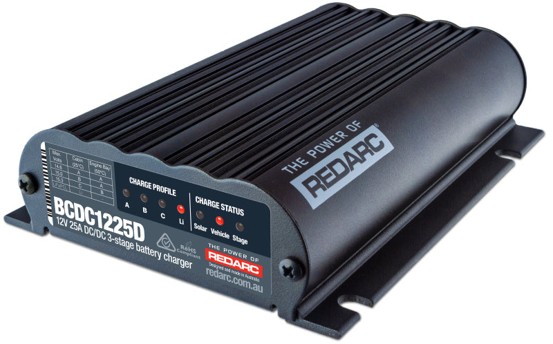 REDARC DC/DC Dual Input In-Vehicle Battery Charger - 12V 25A Battery Chargers REDARC