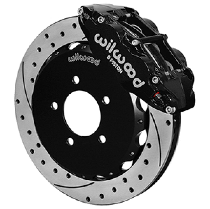Wilwood 13-24 Honda Civic57mm Forged Narrow Superlite 6R Big Brake Front Brake Kit - Drilled Rotors Big Brake Kits Wilwood