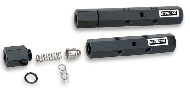 Moroso Pressure Regulator Fuel Log w/Shims - 6-10psi Adjustment Fuel Components Misc Moroso