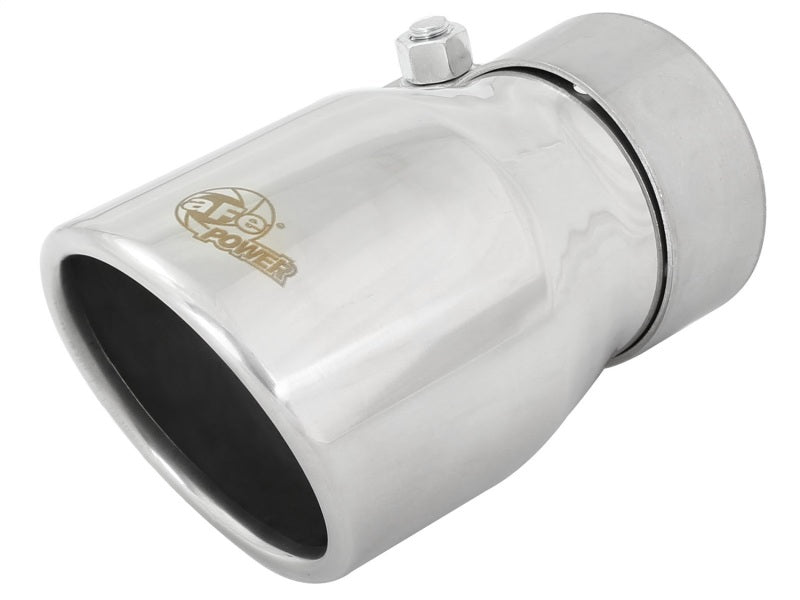 aFe MACH Force-Xp 2.5in Inlet x 3-1/2in Outlet x 6in Length 2.5in 304 Stainless Steel Exhaust Tip Catback aFe