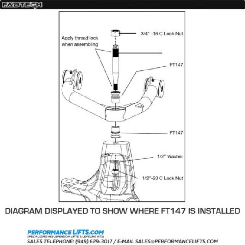 Fabtech HD Misalignment Spacer Hardware Kits - Other Fabtech