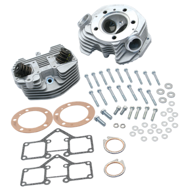 S&S Cycle 79-84 BT Super Stock 3-5/8in Bore Band Style Single Plug Cylinder Head Kit - Natural Heads S&S Cycle