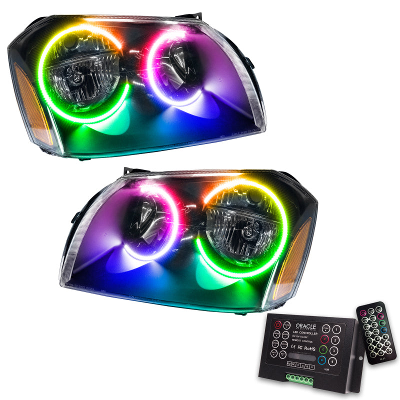 Oracle 05-07 Dodge Magnum SMD HL - Black - ColorSHIFT w/ 2.0 Controller Headlights ORACLE Lighting