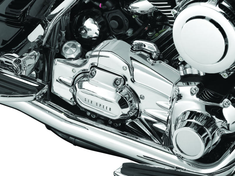 Kuryakyn Transmission Shroud 07-08 Touring with True Dual Exhaust Exterior Trim Kuryakyn