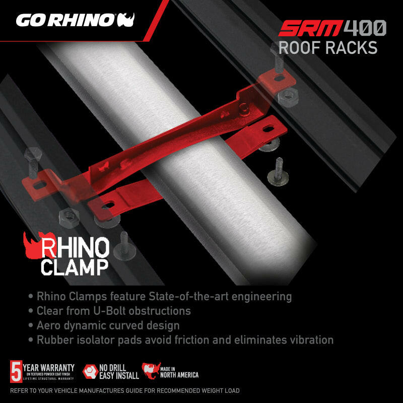 Go Rhino SRM 400 Roof Rack - 68in Roof Baskets Go Rhino