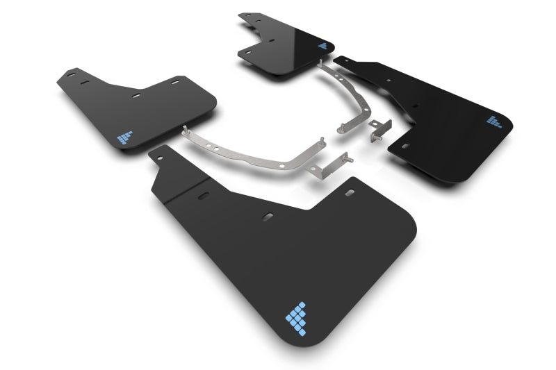 Rally Armor 2025 Hyundai Ioniq 5 PE Blk Mud Flap w/Light Blue Battery Logo Mud Flaps Rally Armor