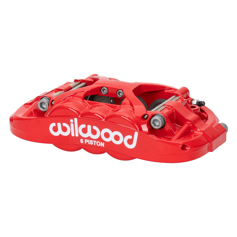 Wilwood XRS6R 1.38/1.12/1.12 1.10 Rotor L/H Caliper - Red Brake Calipers - Perf Wilwood