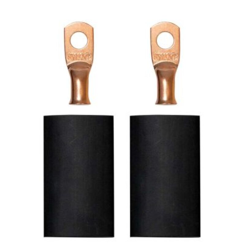 Moroso 1/4in Dia Stud 8 GA Wire Crimp/Solder Battery Cable Terminal Kit (2 Pack) Battery Accessories Moroso