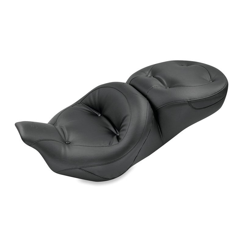 Mustang 08-21 Harley Electra Glide,Rd Glide Rd King,Street Glide Std Touring 1PC Seat Regal - Black One-Piece Motorcycle Seats Mustang Motorcycle