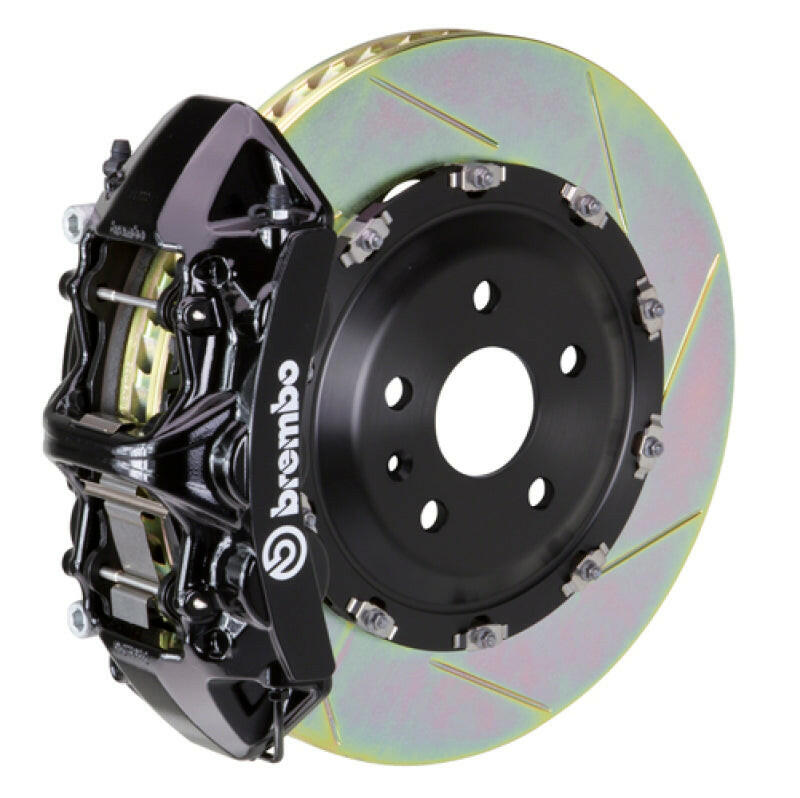 Brembo 08-09 G8 Front GT BBK 6 Piston Cast 365x34 2pc Rotor Slotted Type-1-Black Brake Kits - Performance Slot Brembo