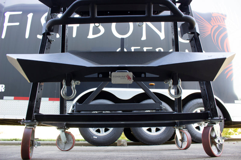 Fishbone Offroad Hitch Cover - 2In Hitch - Black Powdercoated Steel Hitch Covers Fishbone Offroad