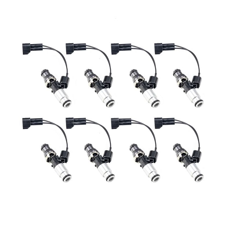 Injector Dynamics ID1050X Injectors 14mm (Grey) Adaptor Top Bottom (Silver) Adaptor (Set of 8) Fuel Injector Sets - 8Cyl Injector Dynamics