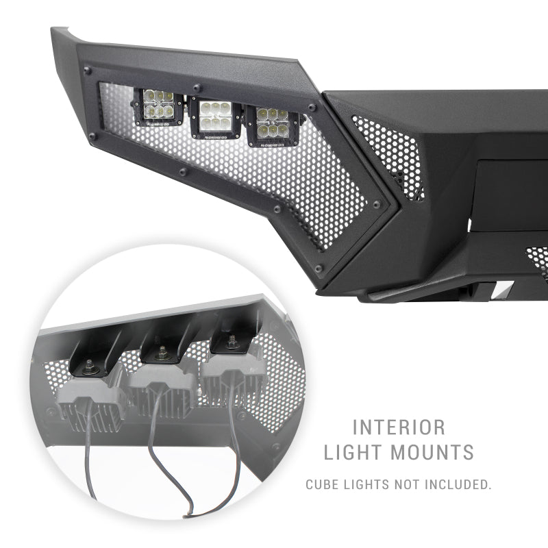 Go Rhino 24-26 Toyota Tacoma (4dr) Element Front Bumper w/ Fixed Light Bar Mount - Tex. Blk Bumpers - Steel Go Rhino