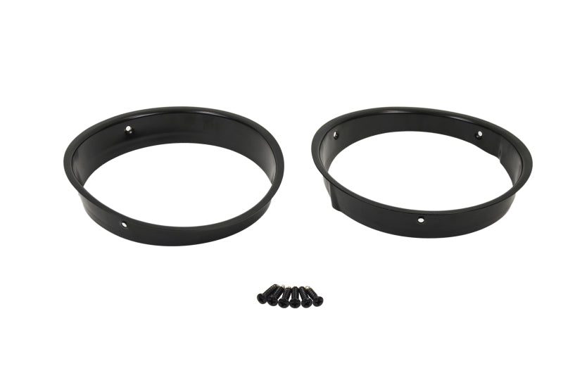 Kentrol 97-06 Jeep Wrangler TJ Headlight Bezels Pair - Powdercoat Black Headlights Kentrol