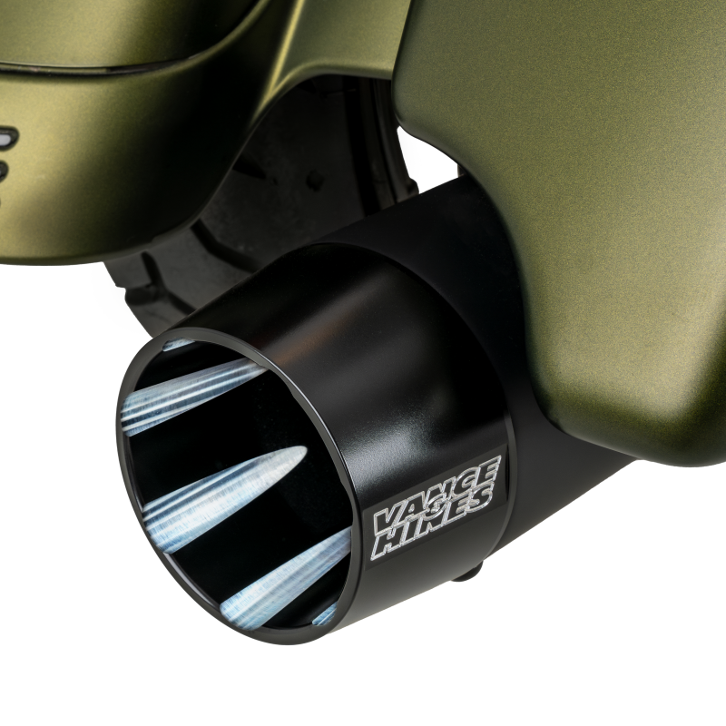 Vance & Hines 17-23 Harley Touring Models Blackbird 450 Slip-Ons - Black Contrast Finish End Caps Motorcycle Slip-On Vance and Hines