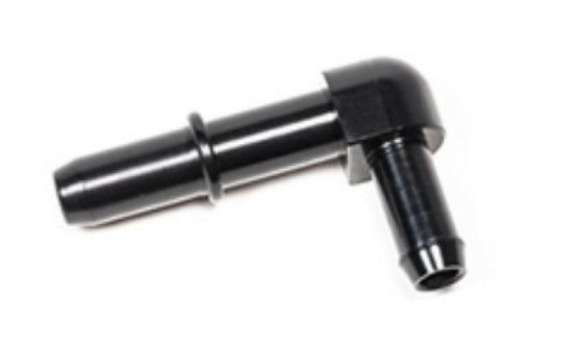 Radium 3/8in SAE Male to 90deg 5/16in Barb Fittings Radium Engineering