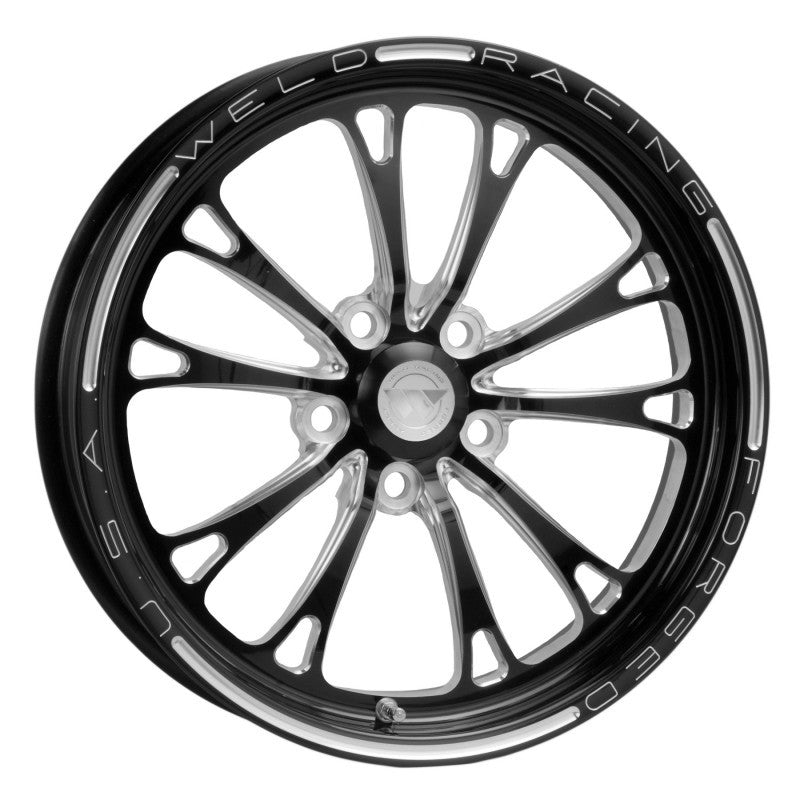 Weld V-Series 1-Piece 17x4.5 / 5x4.5 BP / 2.25in. BS Black Wheel - Non-Beadlock Wheels - Forged Weld