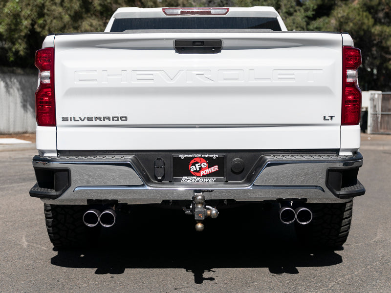 aFe Vulcan Series 3in-2-1/2in 304 SS Cat-Back 2019 GM Silverado / Sierra 1500 V8-5.3L w/ Black Tips Catback aFe
