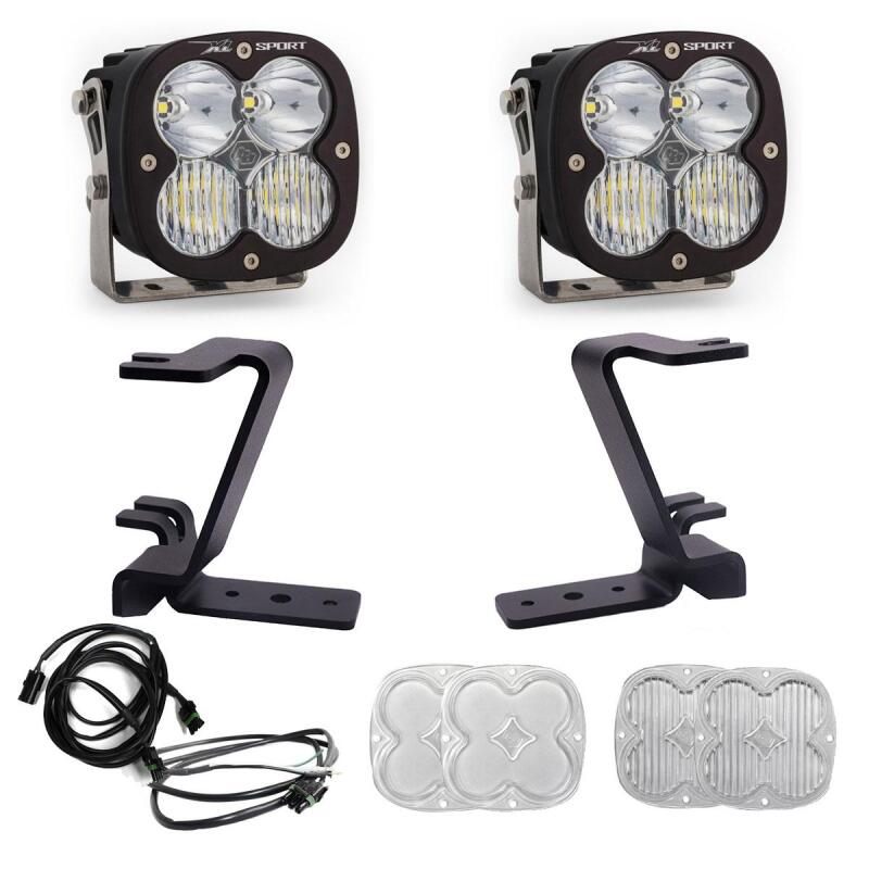 Baja Designs 2023+ Ford F-250/350 Super Duty XL Sport A-Pillar Light Kit w/ Upfitter Light Bars & Cubes Baja Designs
