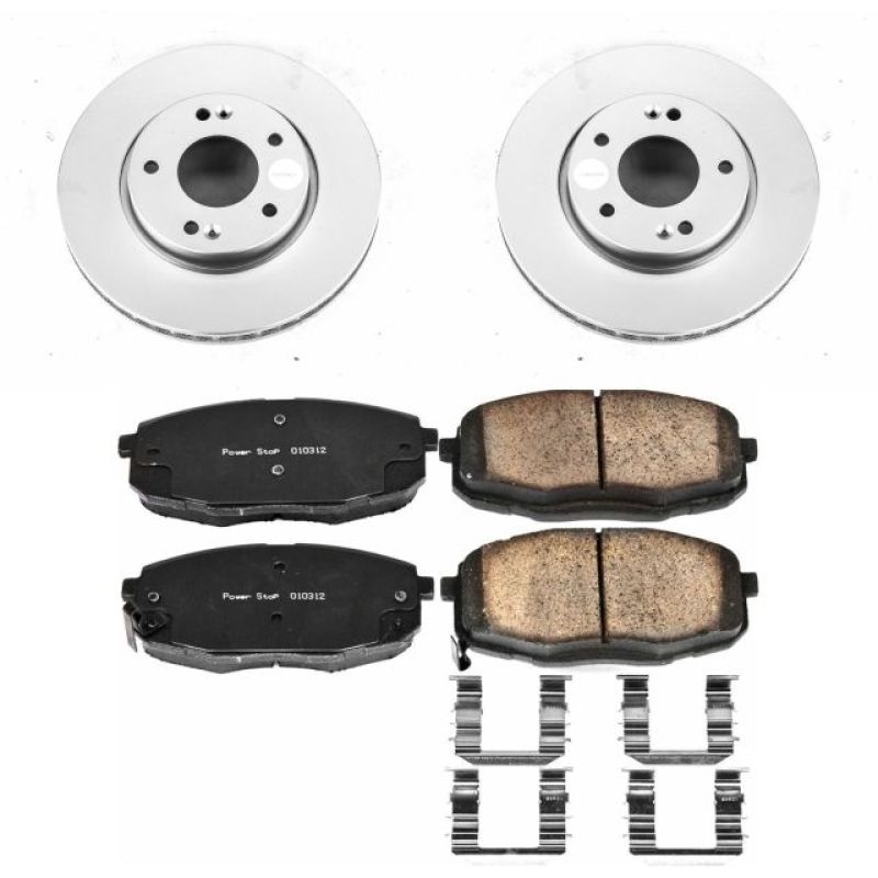 Power Stop 10-13 Kia Forte Front Z17 Evolution Geomet Coated Brake Kit Brake Kits - Performance Blank PowerStop
