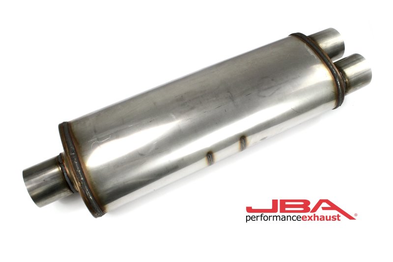 JBA Universal Chambered Style 304SS Muffler 25x8x5in 3in Center/Dual out Muffler JBA