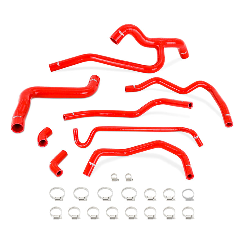 Mishimoto 05-10 Mustang V6 Silicone Radiator & Heater Hose Kit - Red Hoses Mishimoto