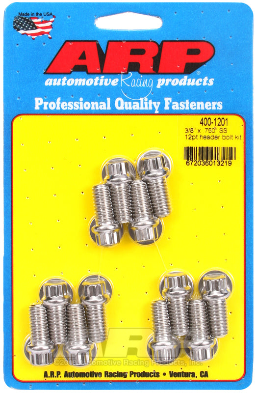 ARP 3/8 x .750 SS 12pt Header Bolt Kit Hardware Kits - Other ARP