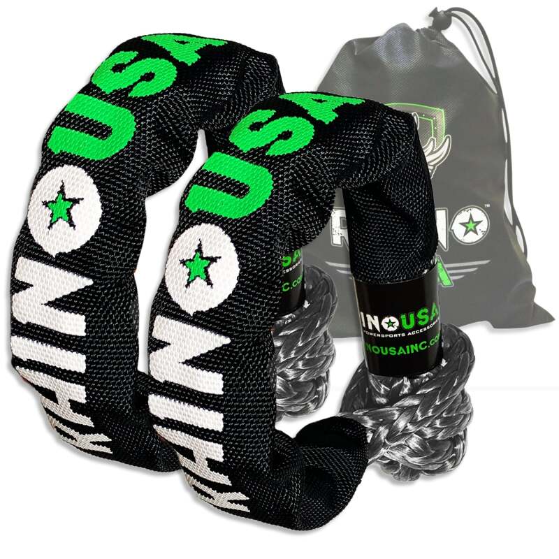 Rhino USA Synthetic Soft Shackles Gray (2-Pack) Shackle Kits Rhino USA