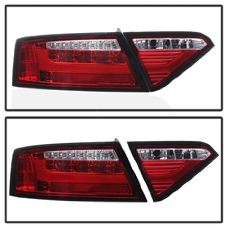 Spyder 08-12 Audi A5 LED Tail Lights - Red Clear ALT-YD-AA508V2-LED-RC Tail Lights SPYDER