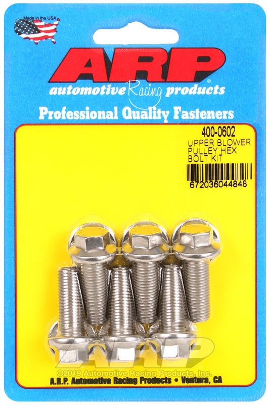 ARP Upper blower pulley SS hex bolt kit Hardware Kits - Other ARP