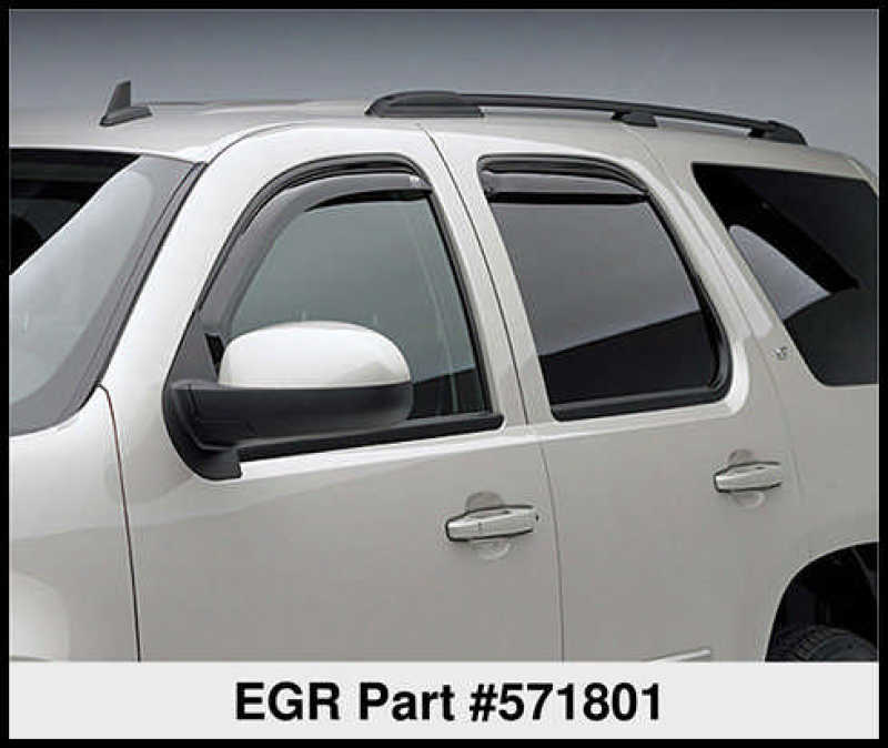EGR 07+ Chev Tahoe GMC Yukon 07+ In-Channel Window Visors - Set of 4 (571801) Wind Deflectors EGR