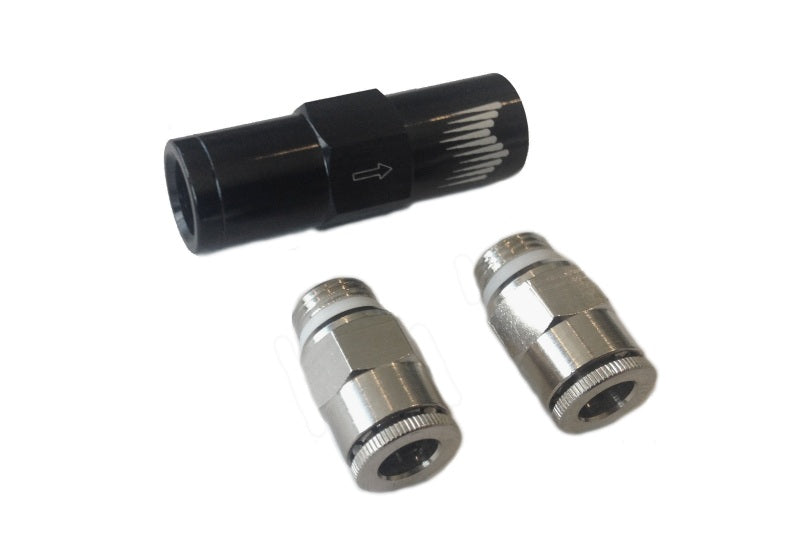 Snow Performance High Flow Water Check Valve Quick-Connect Fittings (For 1/4in. Tubing) Fittings Snow Performance