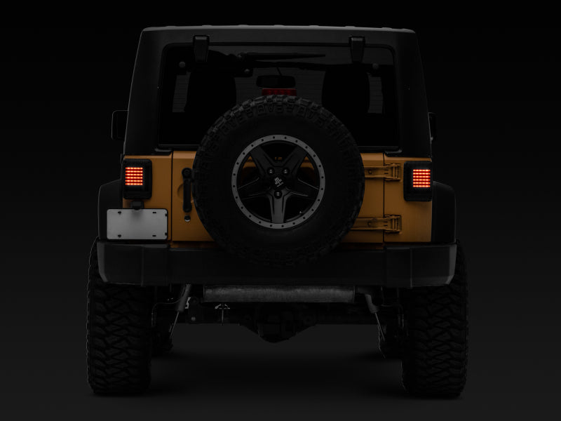 Raxiom 07-18 Jeep Wrangler JK LED Tail Lights- Black Housing (Smoked Lens) Tail Lights Raxiom