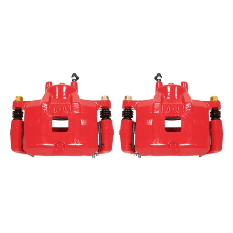 Power Stop 07-12 Dodge Caliber Front Red Calipers w/Brackets - Pair Brake Calipers - Perf PowerStop