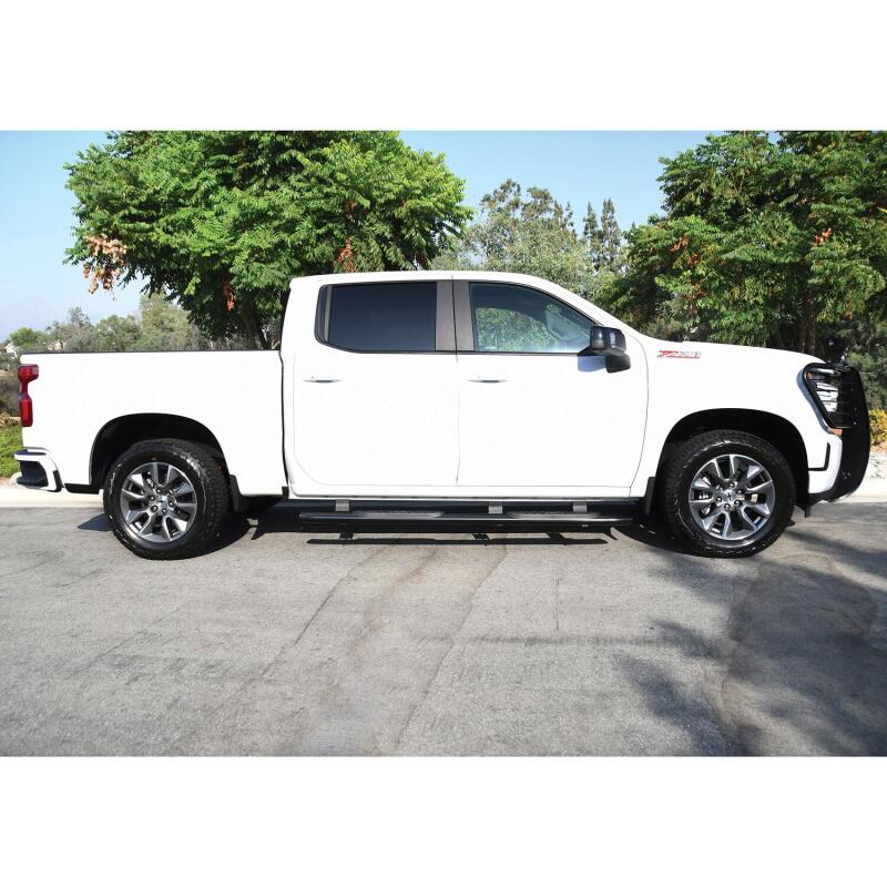 Westin 2019 Chevrolet Silverado/Sierra 1500 Crew Cab Non LD PRO TRAXX 4 Oval Nerf Step Bars - Black Nerf Bars Westin