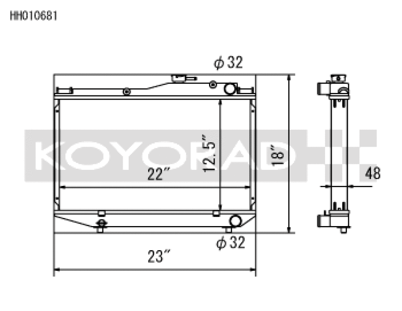 Koyo 84-87 Toyota Corolla GT-S 1.6L 4AGE AE86 Radiator Radiators Koyo