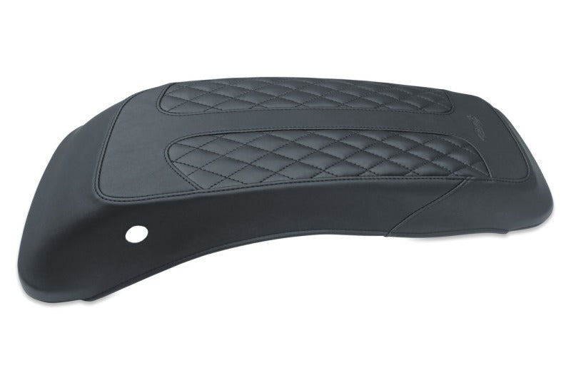 Mustang 08-21 Harley FL Touring Saddlebag Lid Covers Diamond Stitch - Black Seat Covers Mustang Motorcycle