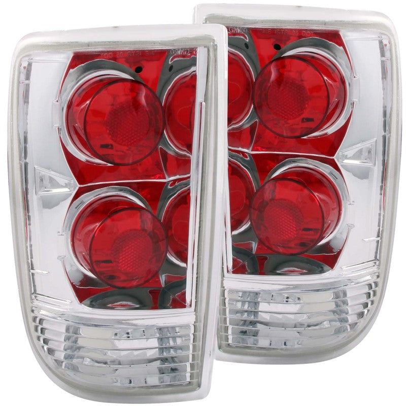ANZO 1995-2005 Chevrolet Blazer Taillights Chrome Tail Lights ANZO