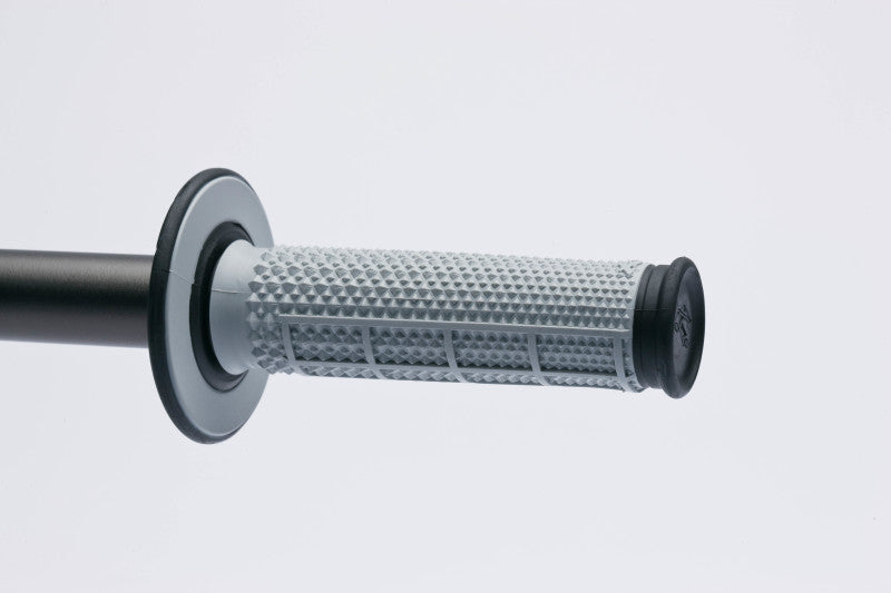 Renthal MX Dual Compound Grips Taper 1/2 Waffle - Grey/ Black Grips Renthal