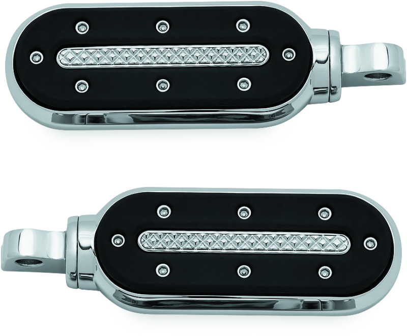 Kuryakyn Heavy Industry Pegs With Adapters Chrome Footpegs Kuryakyn