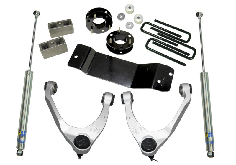 Superlift 07-16 Chevy Silv 1500 4WD 3.5in Lift Kit w/ Cast Steel Control Arms & Bilstein Rear Shocks Lift Kits Superlift