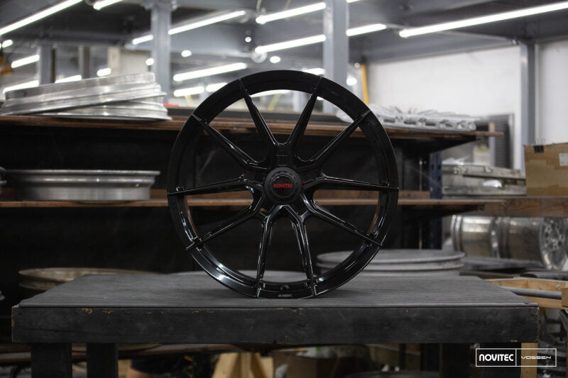 Vossen x Novitec NF10 22x12in - 5x114.3 BP - ET33 - Gloss Black Ferrari 488 / F8 Rear Wheel Wheels - Forged Vossen