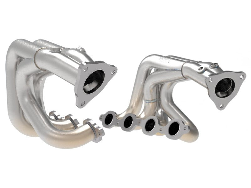 aFe Twisted 304SS Header 2020 Chevy Corvette (C8) 6.2L V8 - Brushed Headers & Manifolds aFe