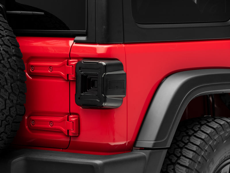 Raxiom 18-22 Jeep Wrangler JL Axial Series Plateau LED Tail Lights- Black Housing (Smoked Lens) Tail Lights Raxiom