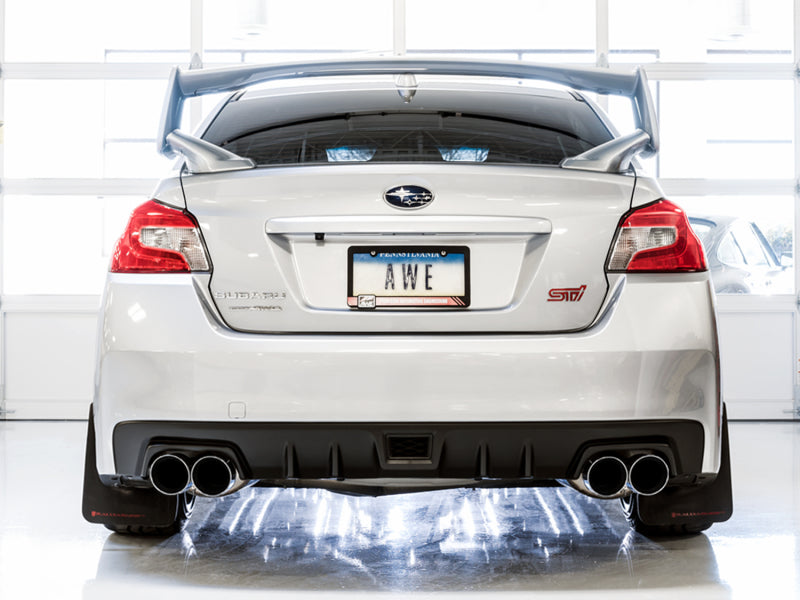 AWE Tuning Subaru STI VA / WRX GV / STI GV Sedan Touring Edition Exhaust - Chrome Silver Tip (102mm) Catback AWE Tuning