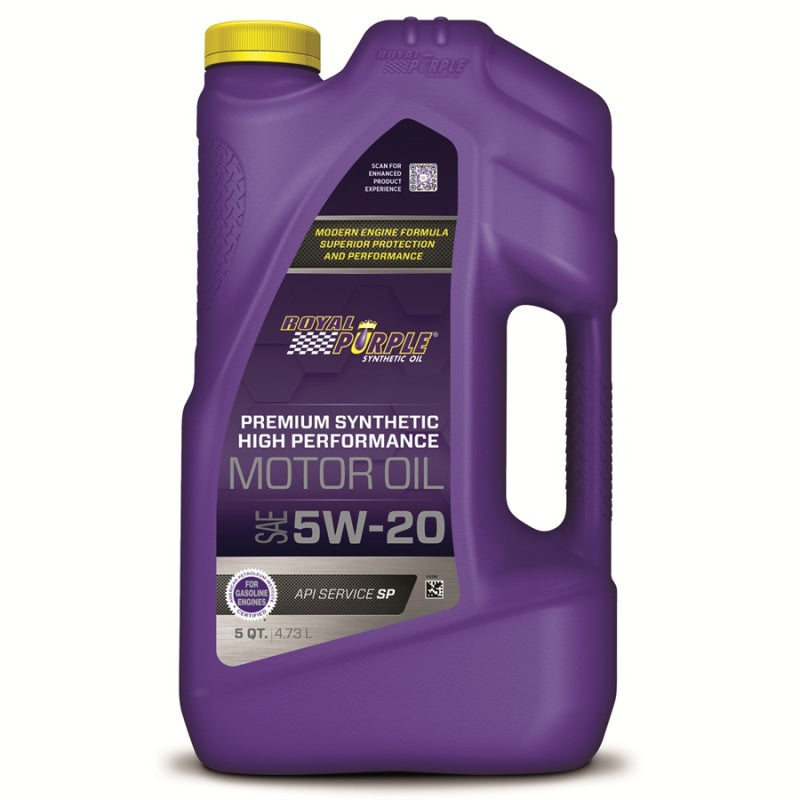 Royal Purple Premium Synthetic High Performance Multi-Grade 5W-20 Motor Oil - 5 Quart Motor Oils Royal Purple