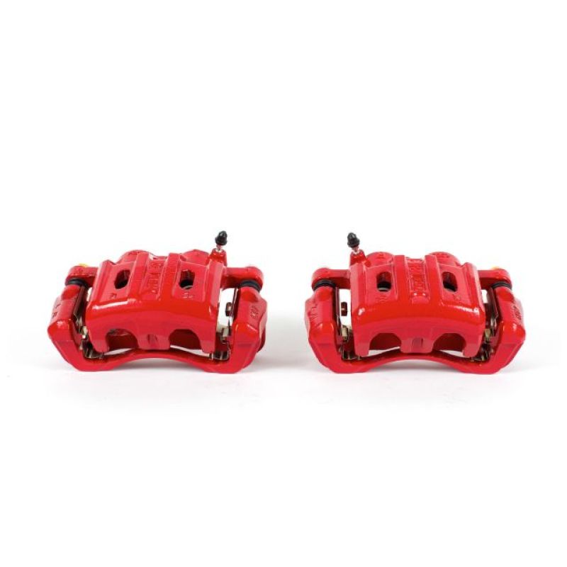 Power Stop 95-98 Eagle Talon Front Red Calipers w/Brackets - Pair Brake Calipers - Perf PowerStop
