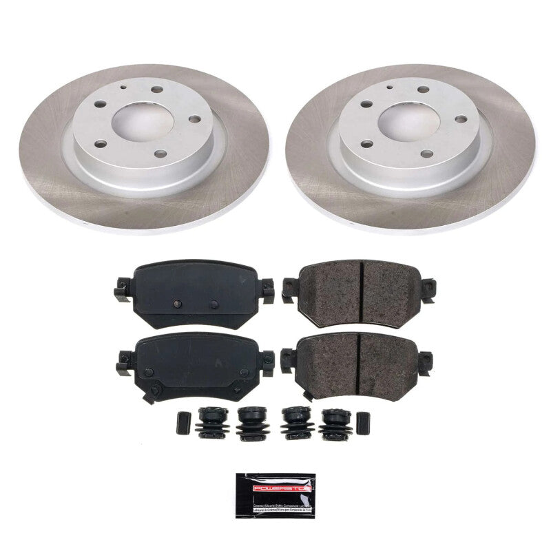 Power Stop 16-21 Mazda 6 Rear Semi-Coated Rotor Kit Brake Kits - Performance Blank PowerStop